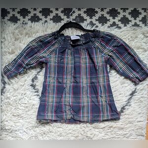 Hanna Andersson Blue and Red Plaid Blouse